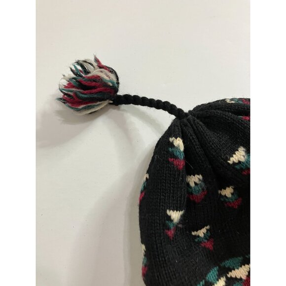 Turtle Fur Women's Black Knit Beanie With Ear Flaps & Tassel - Picture 3 of 8